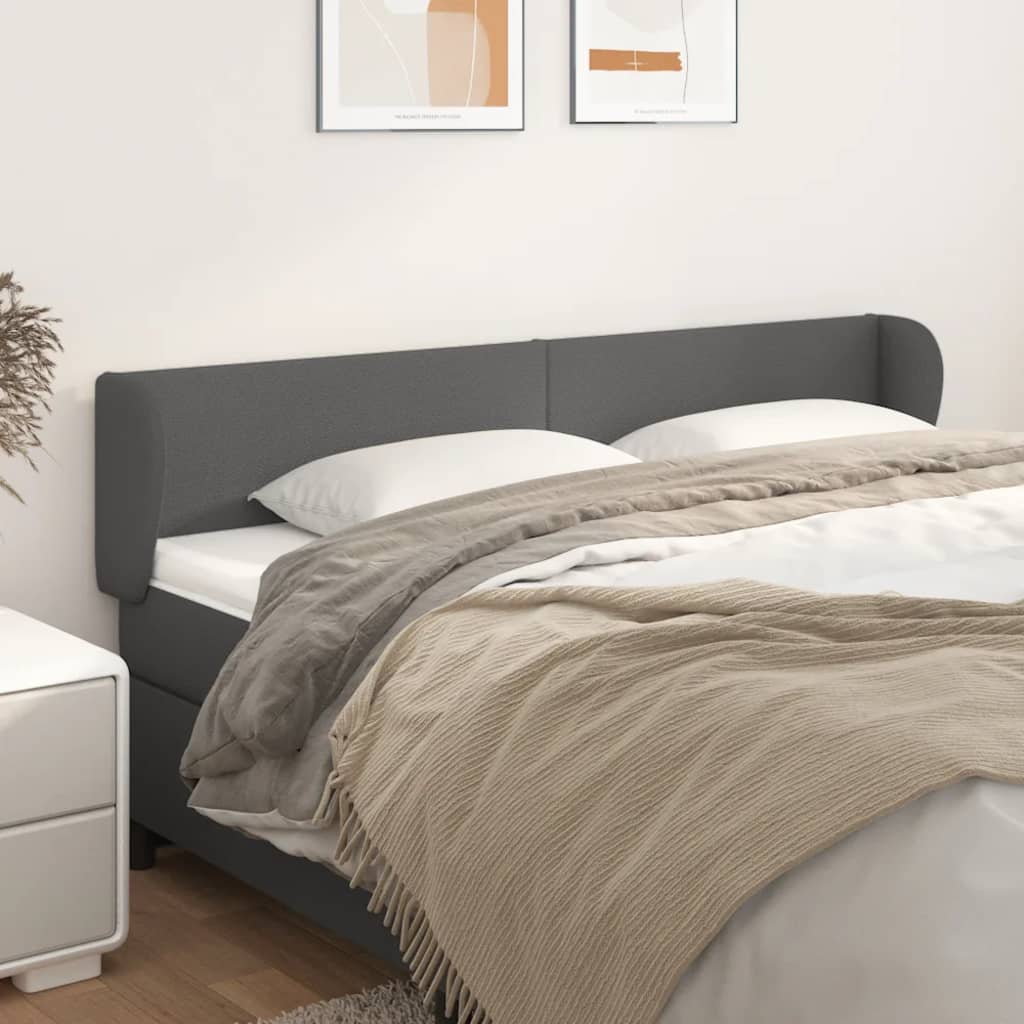 Kopfteil mit Ohren Creme 83x23x78/88 cm Kunstleder