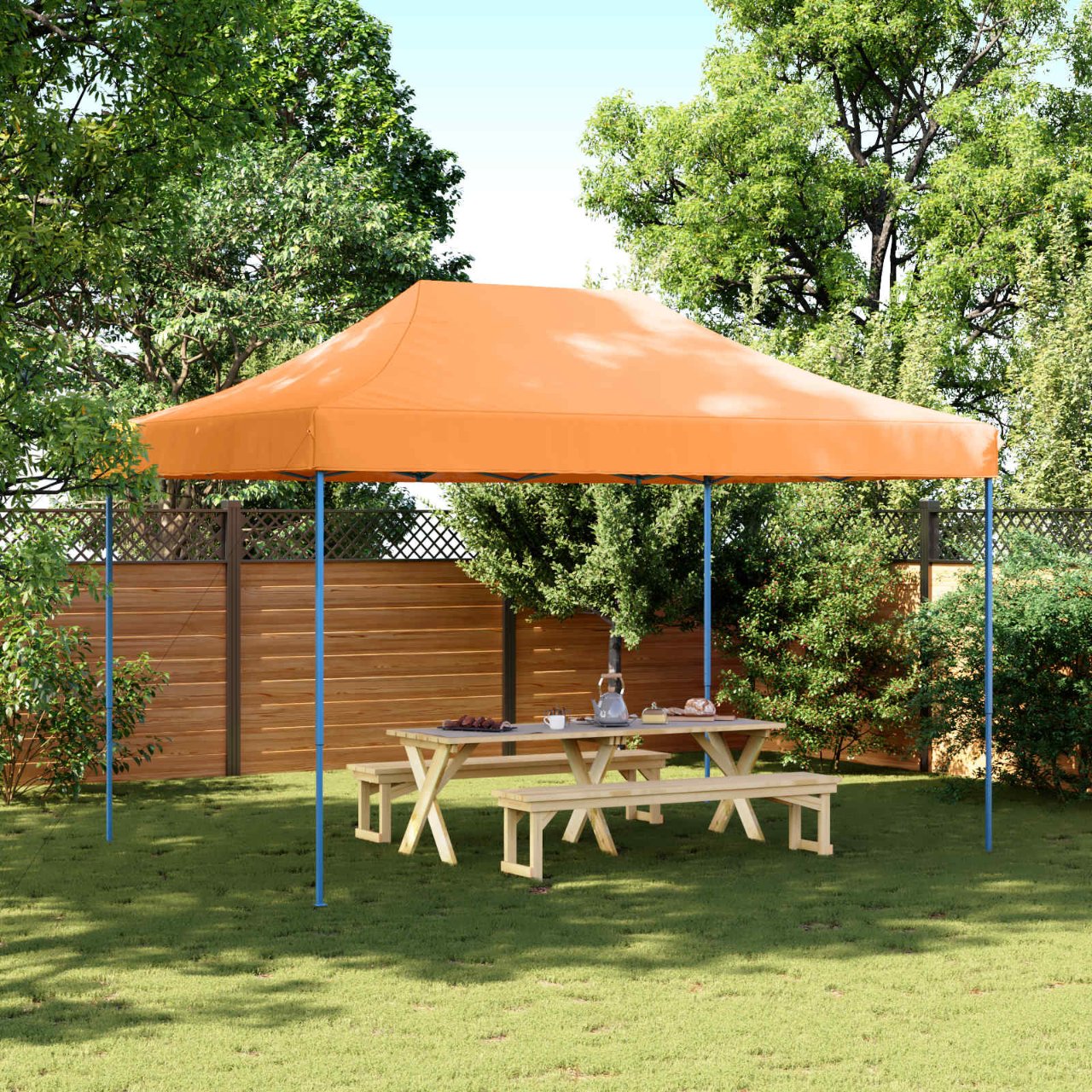 Partyzelt Faltbar Pop-Up Beige 410x279x315 cm