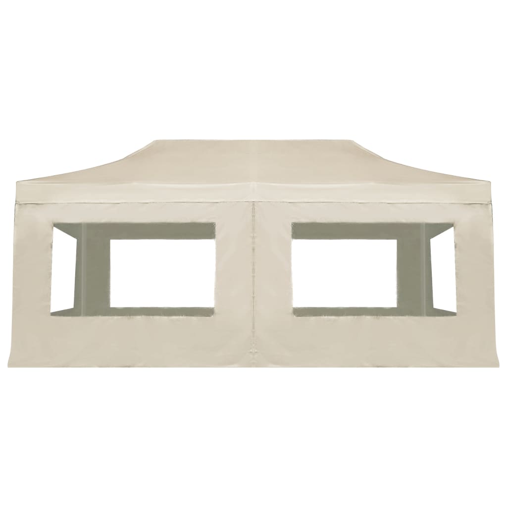 Profi-Partyzelt Faltbar mit Wänden Aluminium 3×3m Weiß