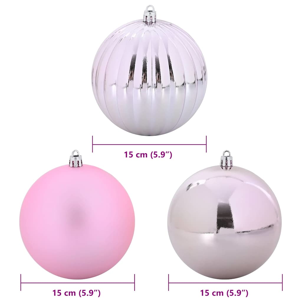 Weihnachtsbaumkugel Set XL 9 pcs Rot Kunststoff