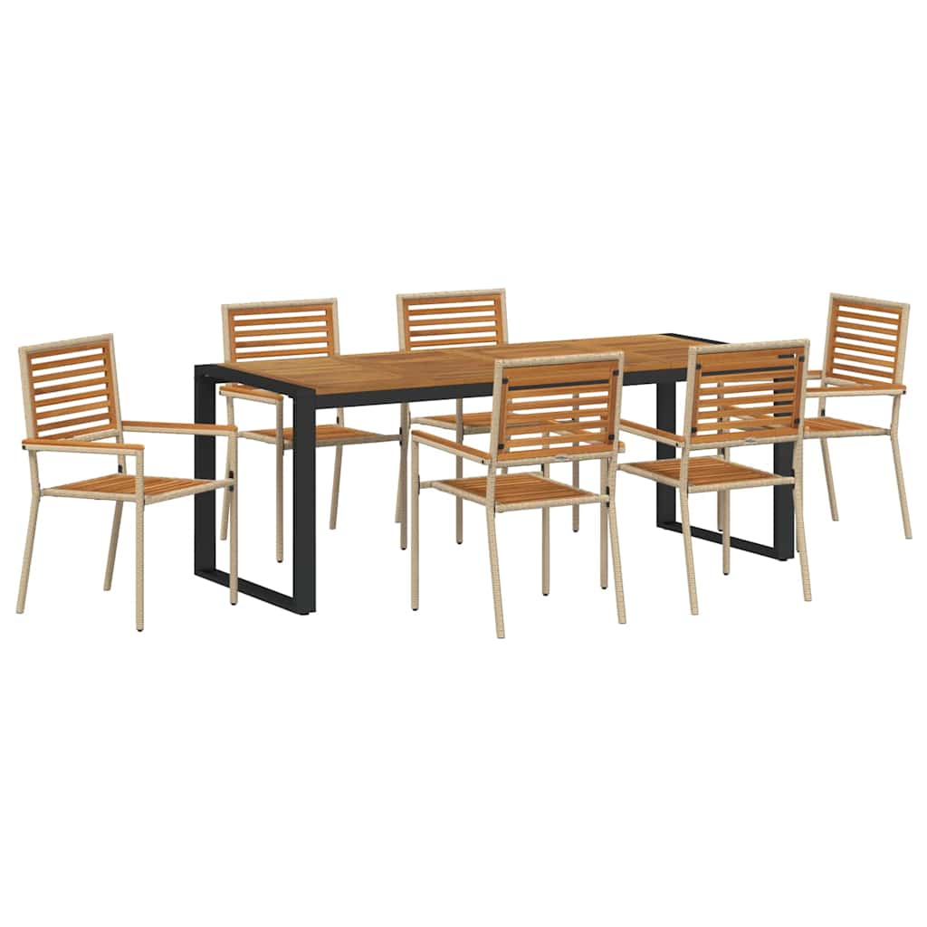 Garten Essgruppe 5 pcs Schwarz und Braun Poly-Rattan