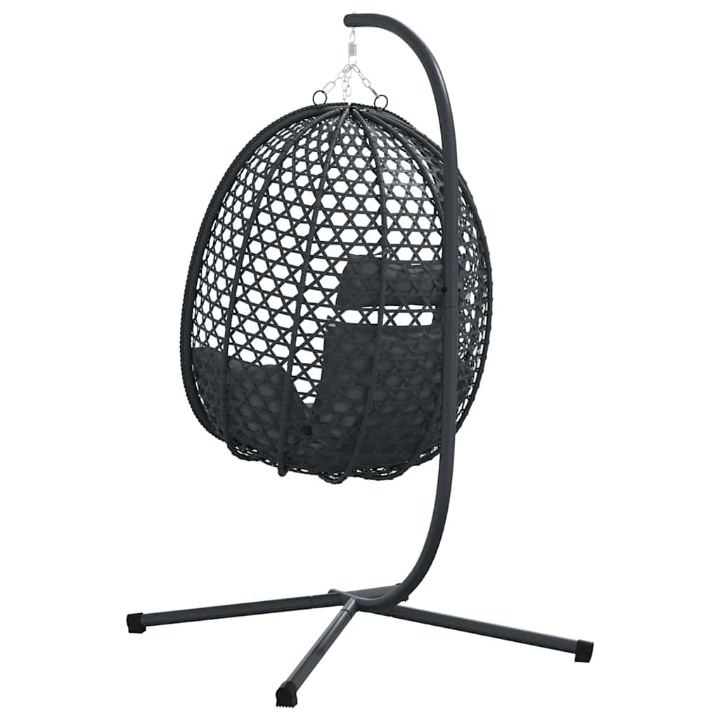 Hängendes Ei-Stuhl Hellcreme 104 x 100 x 191 cm Poly-Rattan