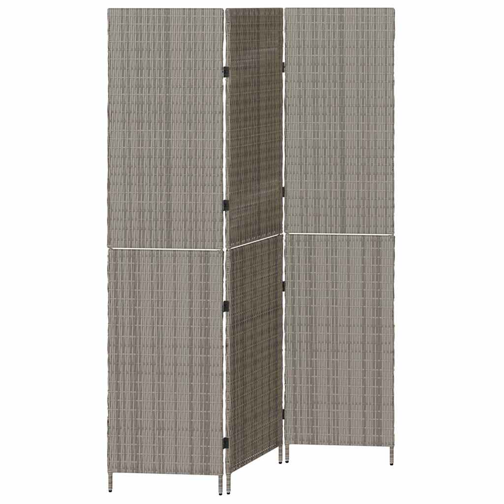 Raumteiler Schwarz 146 x 180 cm Poly-Rattan