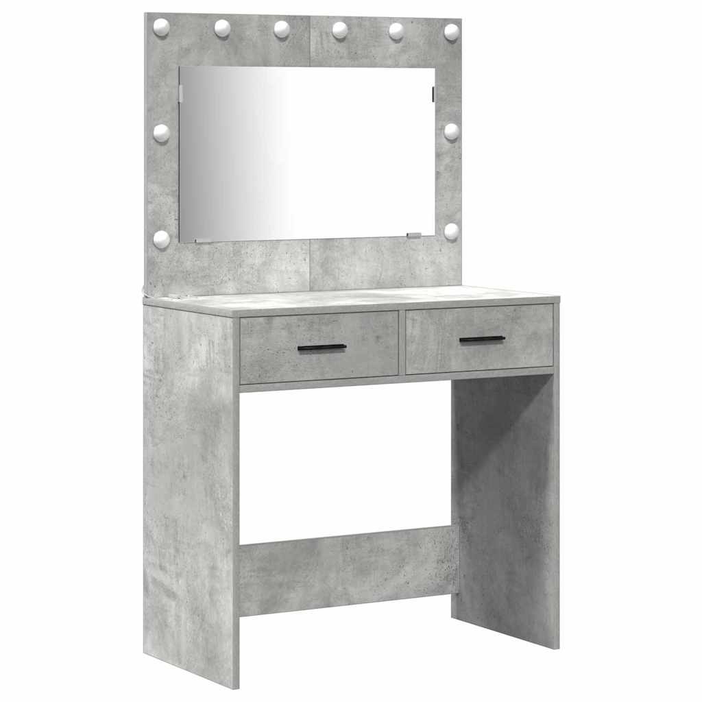 Schminktisch mit Regal Weiß 78,5 x 41 x 135 cm Holzwerkstoff