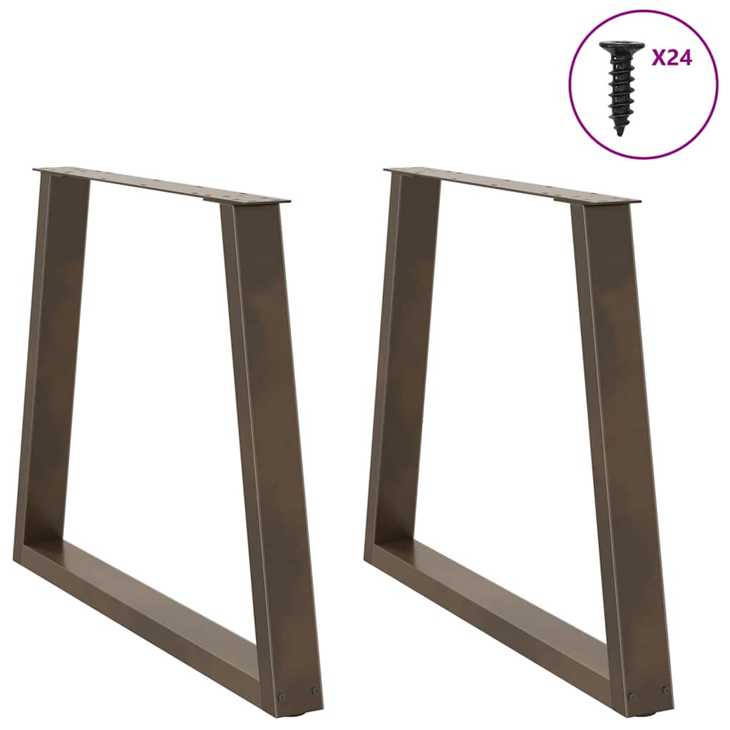 Couchtischbeine V-Form 2 Stück Schwarz 30x(30-31,3) cm Stahl