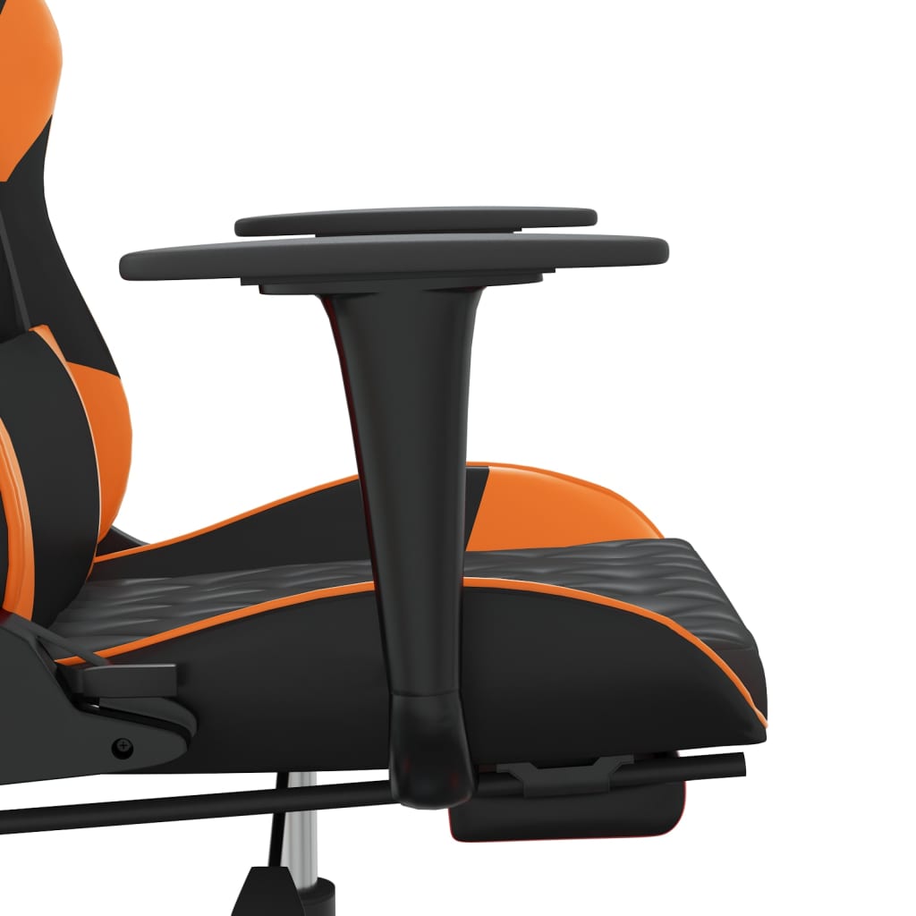 Gaming-Stuhl mit Massagefunktion Schwarz und Blau Kunstleder