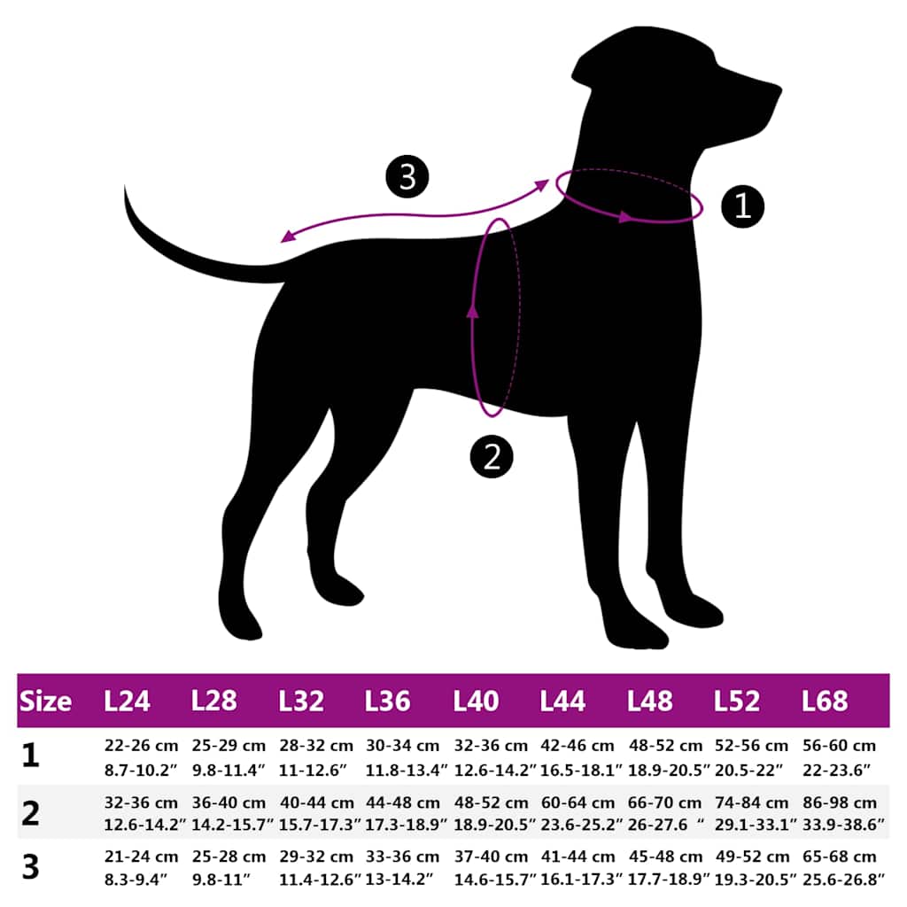 Hundemantel mit Geschirr Wasserdicht Reflektierend Lila L48