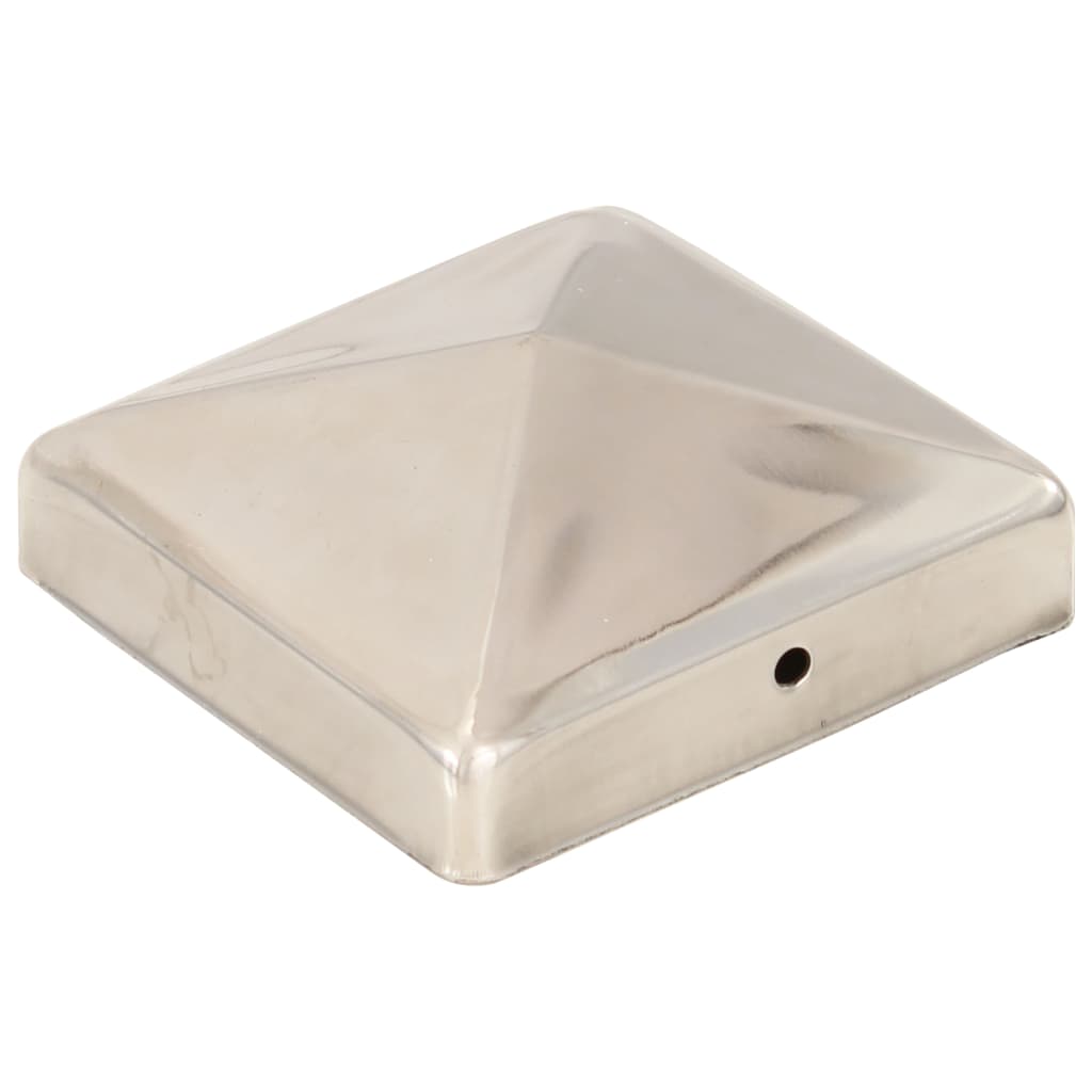 Pfostenkappen 6 Stk. Pyramide Edelstahl 91 x 91 mm