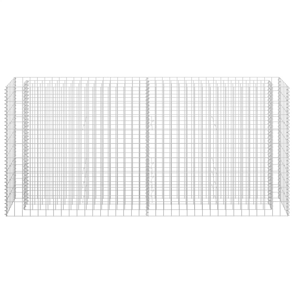 Gabionen-Hochbeet Verzinkter Stahl 90x30x10 cm