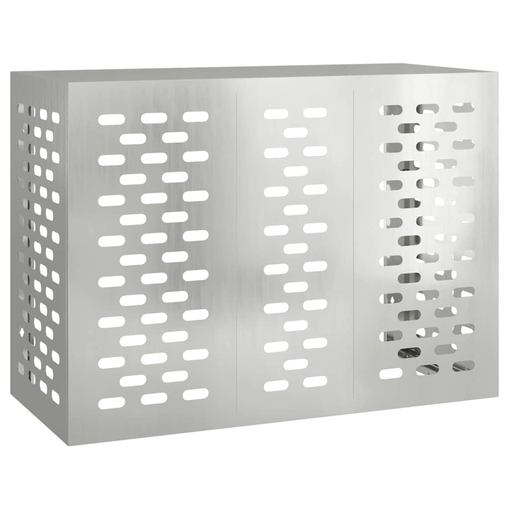 Klimaanlagenabdeckung Schwarz 90 x 40 x 60 cm Stahl