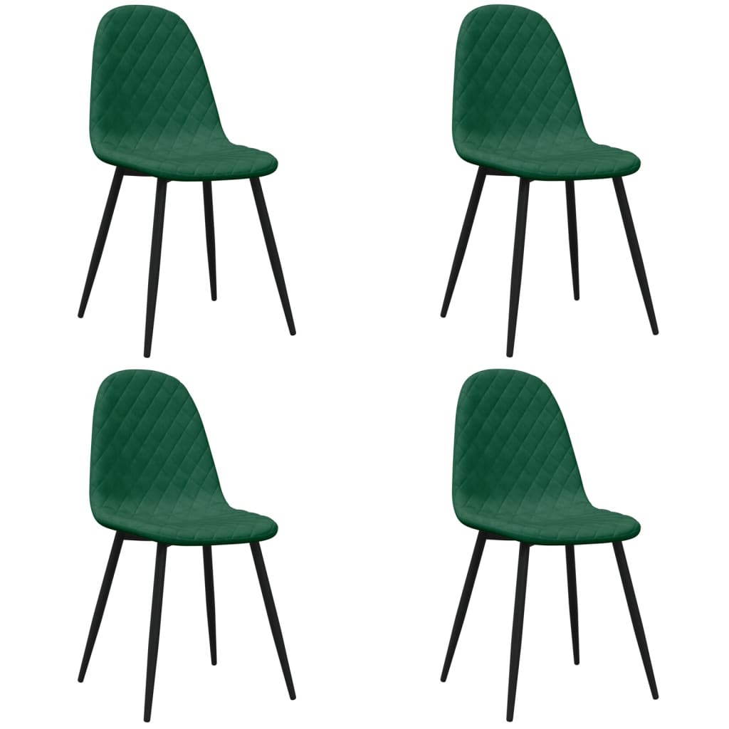 Esszimmerstühle 4 Stk. Cremeweiß Samt