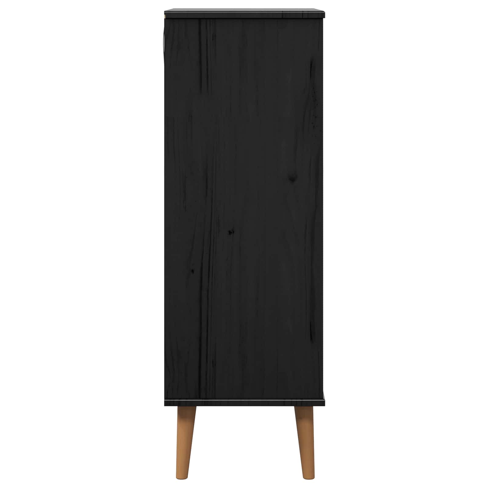 Schuhschrank MOLDE Weiß 59,5x35x103 cm Massivholz Kiefer