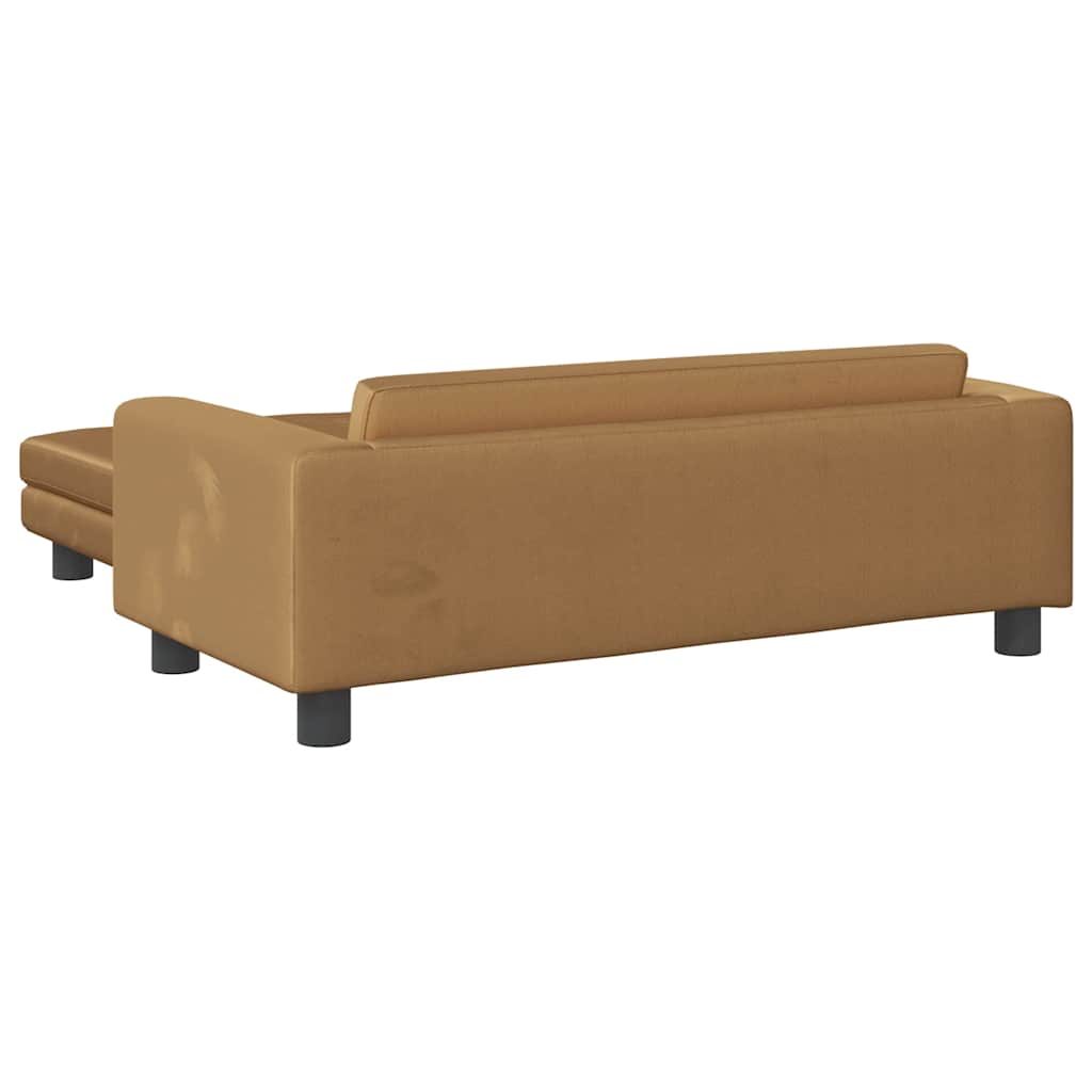 Kindersofa mit Hocker Blau 100x50x30 cm Samt