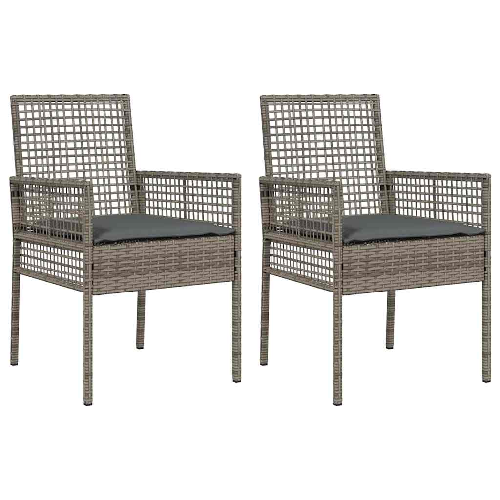 Gartenstuhl 2 pcs Schwarz 55 x 53 x 85 cm Poly-Rattan