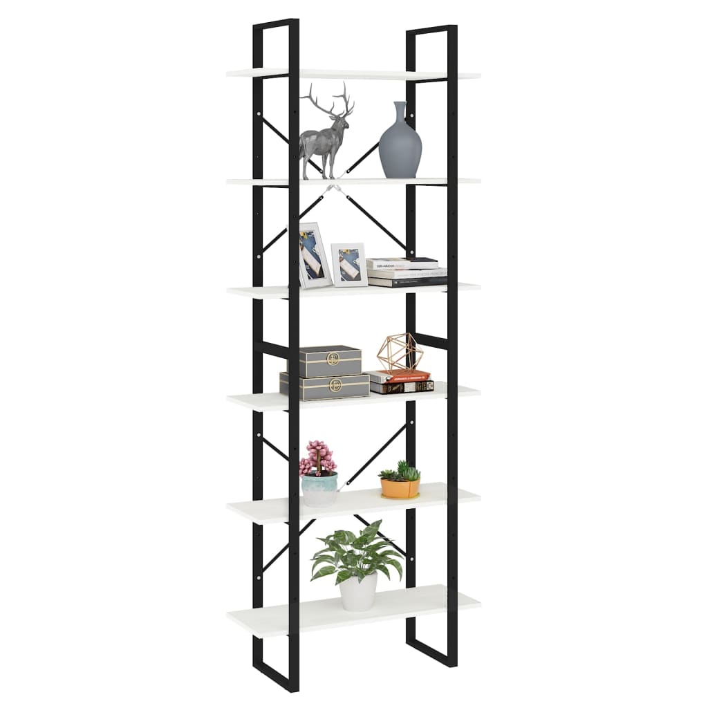 Bücherregal Weiß 80x30x105 cm Holzwerkstoff