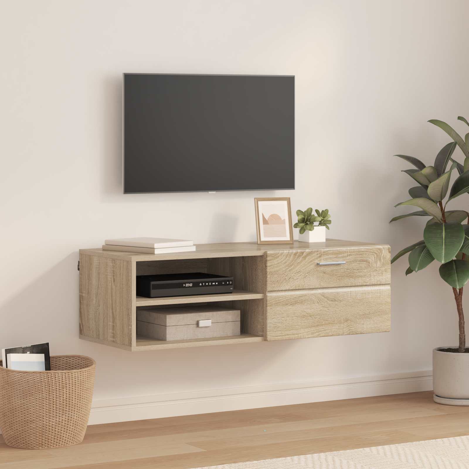 Highboard mit Regal FLORIN Weiß 60 x 35 x 182 cm Holzwerkstoff