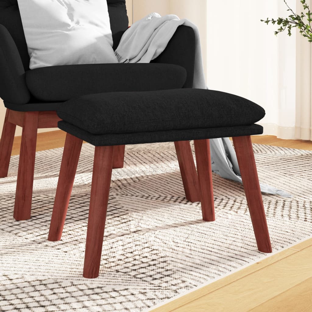 Fußhocker Hellgrau 45x29,5x35 cm Stoff