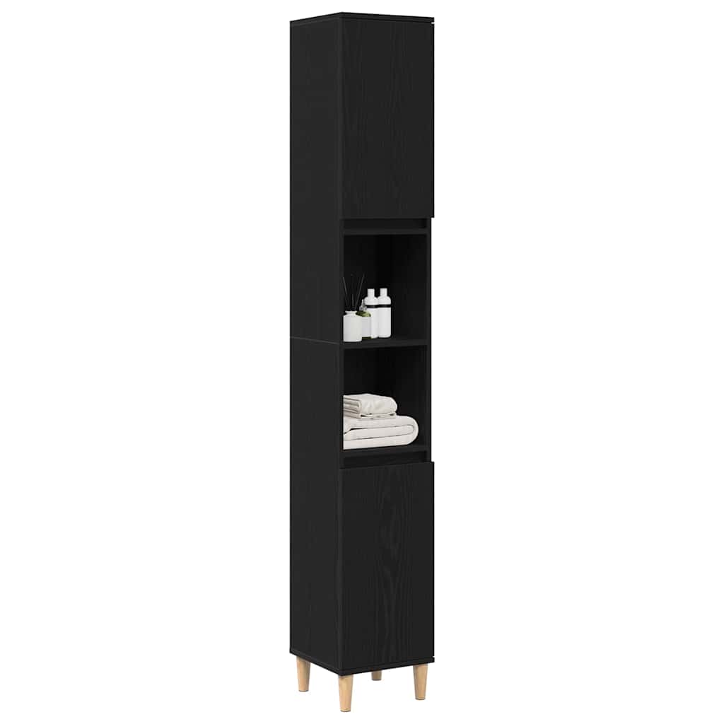Badschrank Weiß 30x30x190 cm Holzwerkstoff