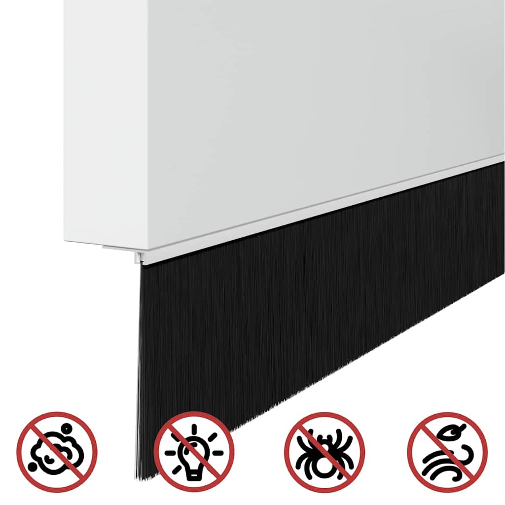 Aufsteck Türbürstendichtungen 2 pcs Braun 100 cm