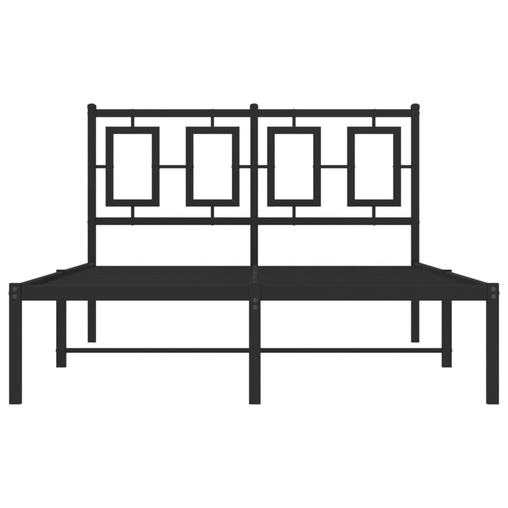 Bettgestell mit Kopf- und Fußteil Metall Weiß 180x200 cm