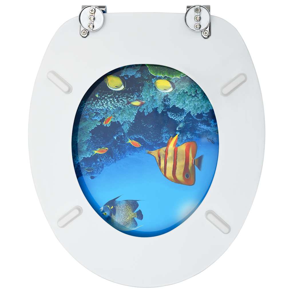 Toilettensitz MDF Deckel Schlichtes Design Weiß