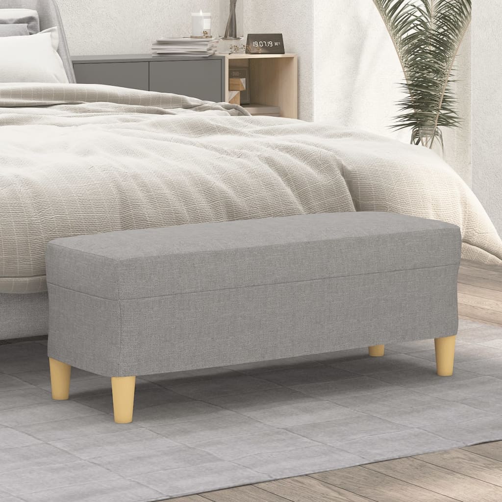 Sitzbank Hellgrau 70x35x41 cm Stoff