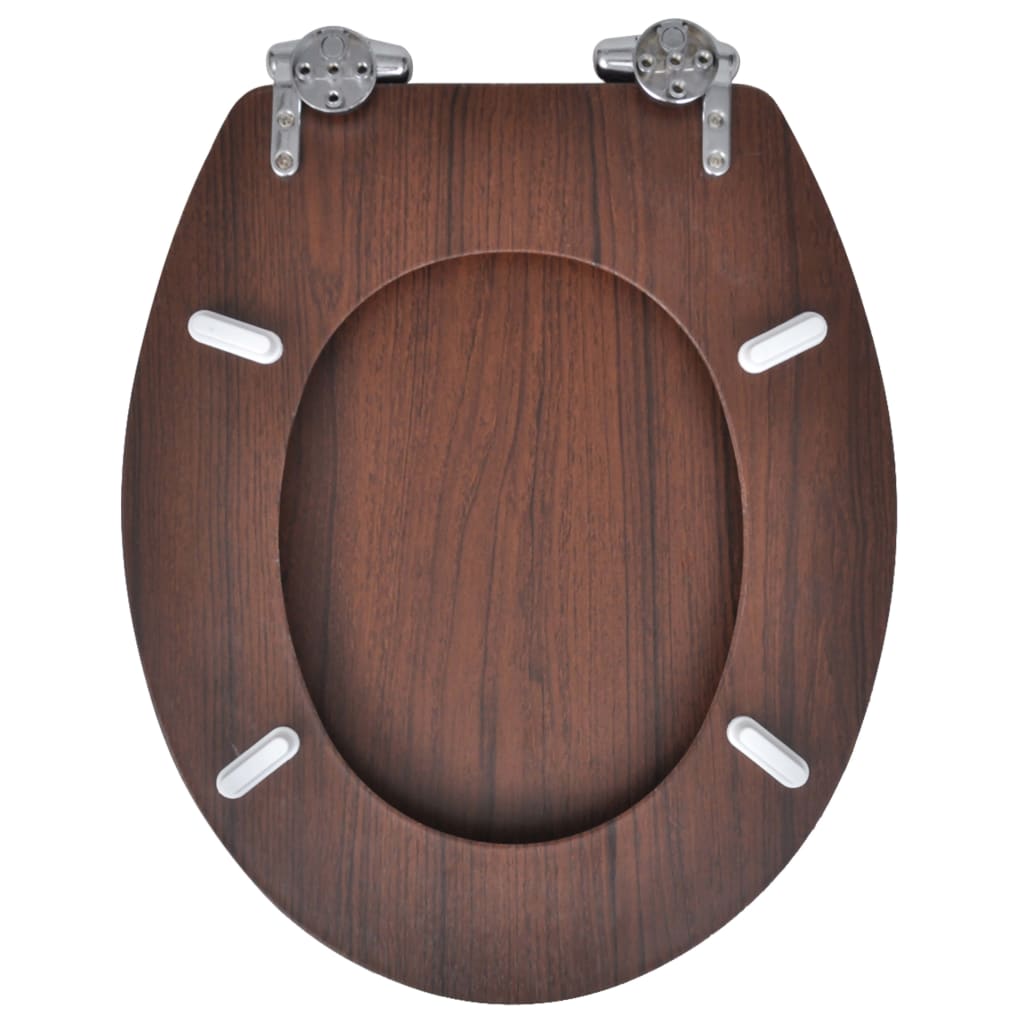 Toilettensitz MDF Deckel mit Absenkautomatik Design Weiß