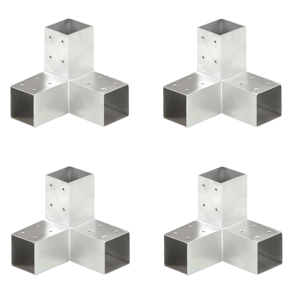 Pfostenverbinder L-Form Verzinktes Metall 71 x 71 mm