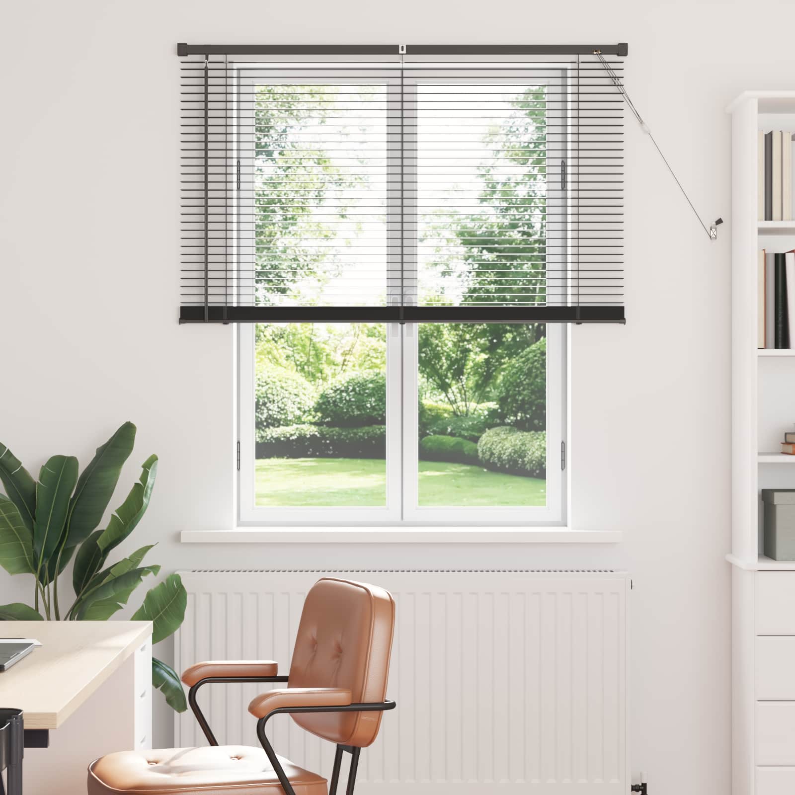 Jalousie Silber Grau 150 x 40 cm 25 mm PVC