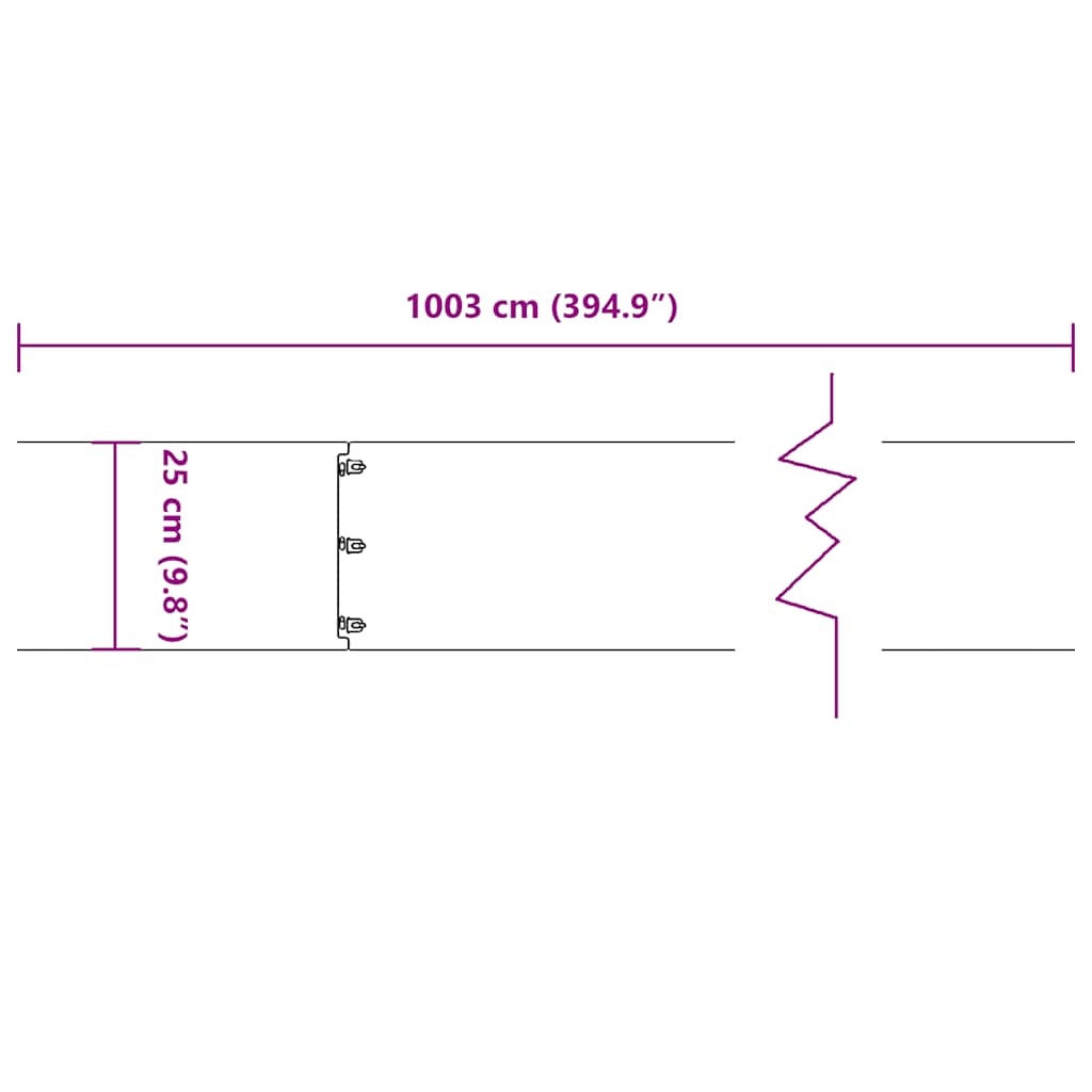 Raseneinfassung 10 pcs 10 x 103 cm Wetterfeststahl Rostig