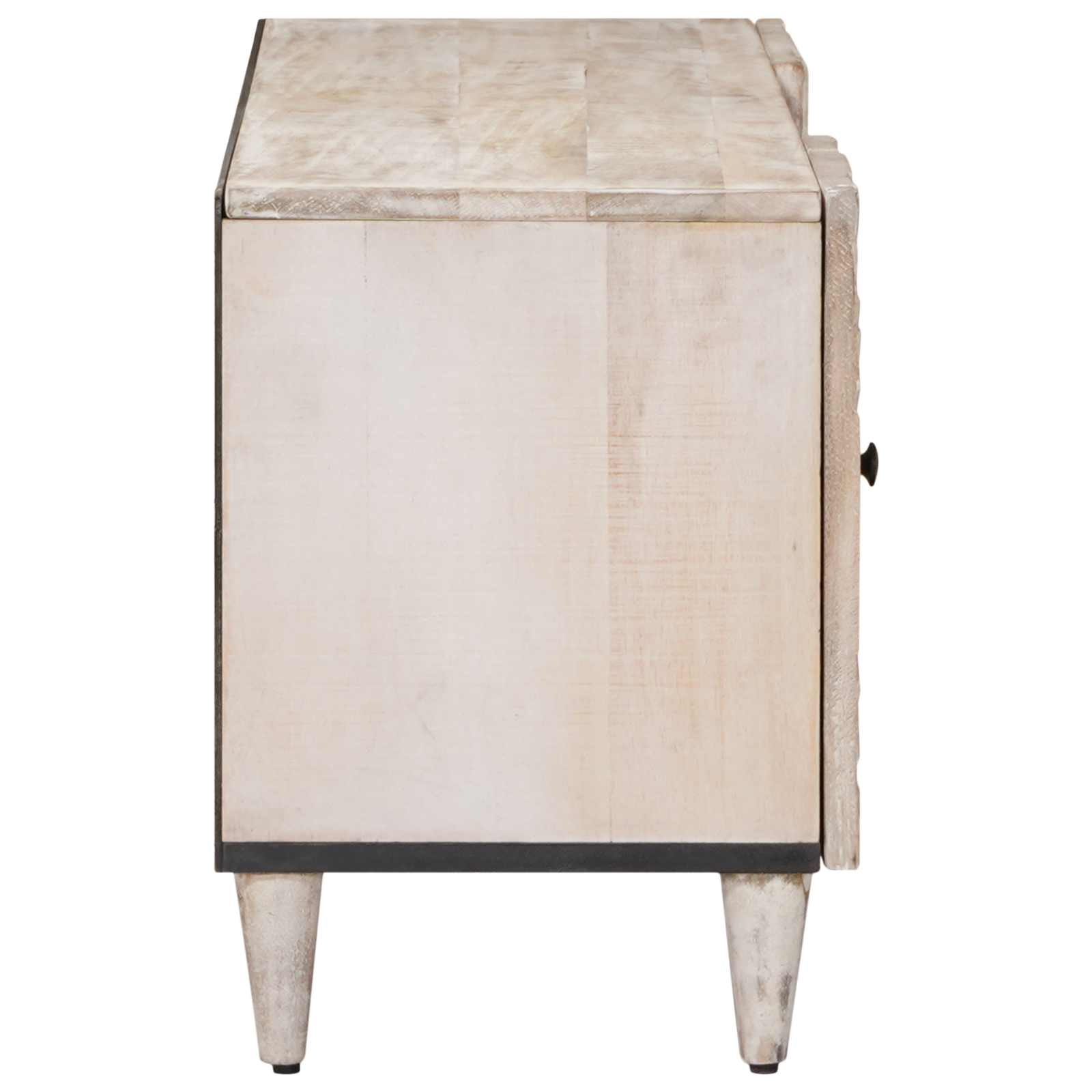 TV-Schränk mit Tür Braun 105 x 33,5 x 46 cm Massivholz Mango
