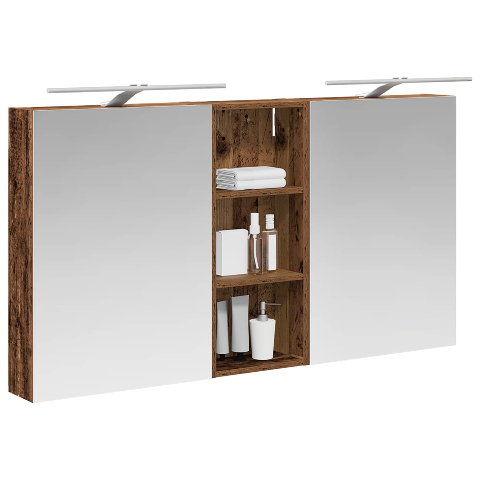 Badezimmerschrank-Set 3 pcs 80 x 10,5 x 50 cm Holzwerkstoff