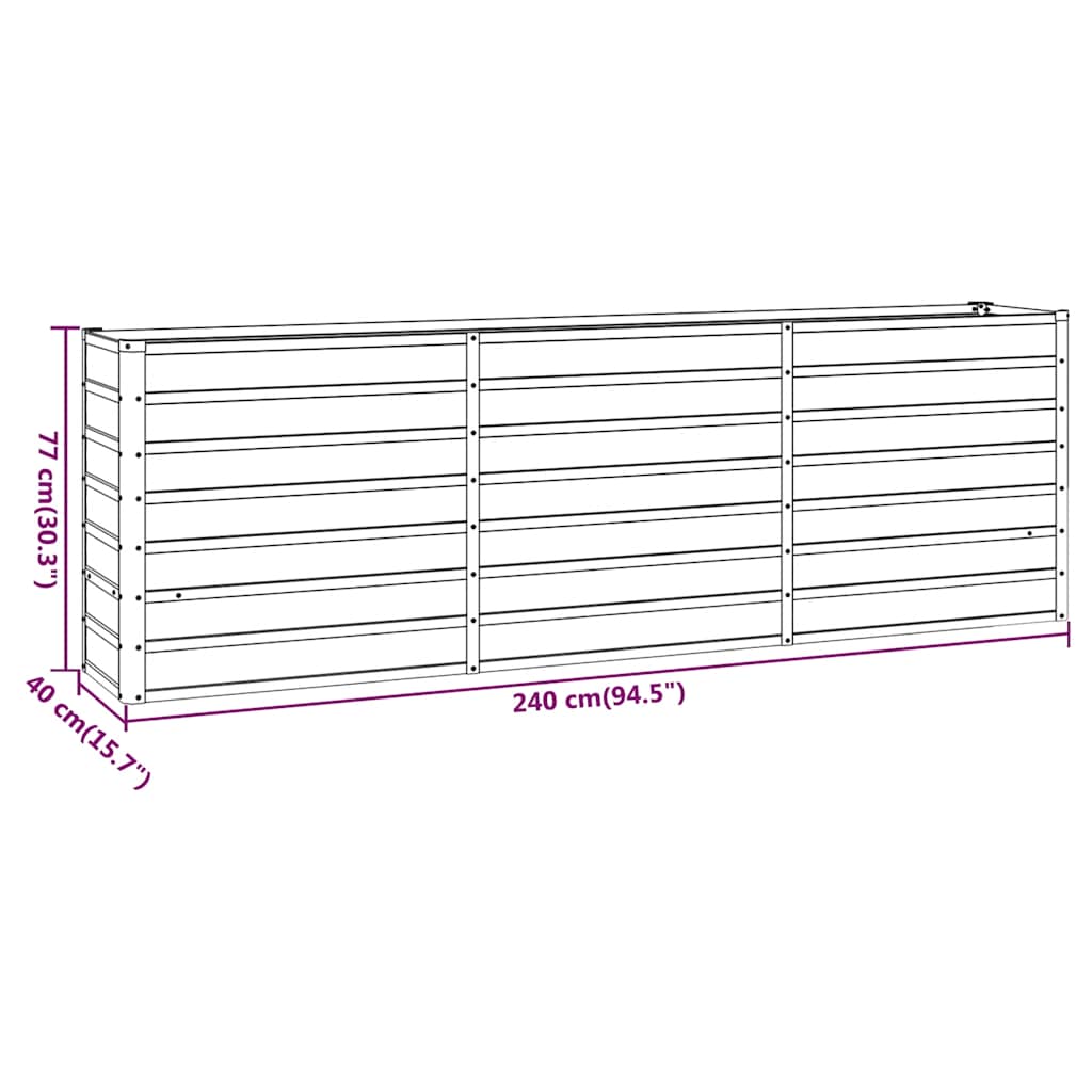 Hochbeet Rostig 100x100x77 cm Cortenstahl