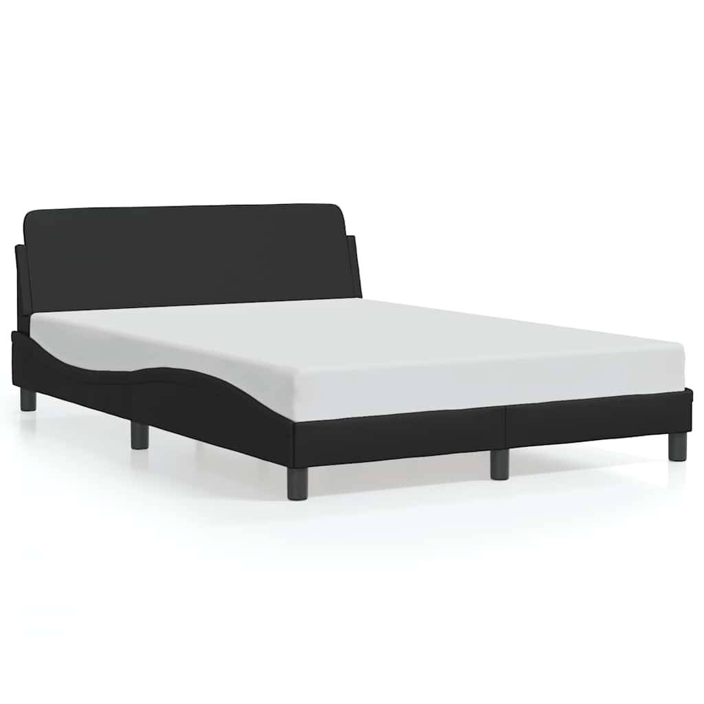 Bettgestell "Dover" Schwarz 80x200 cm Kunstleder