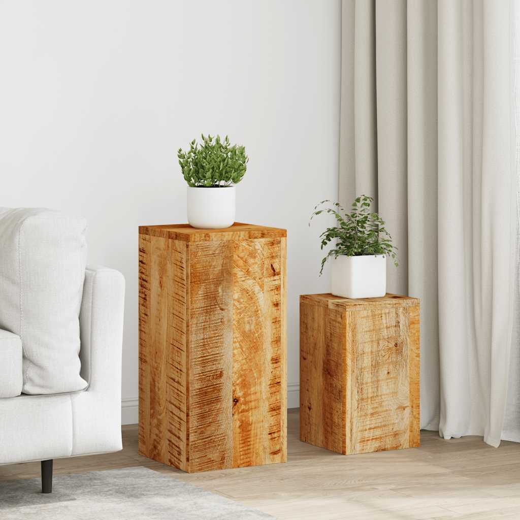 3-teilige Blumentreppe Massivholz Akazie Braun