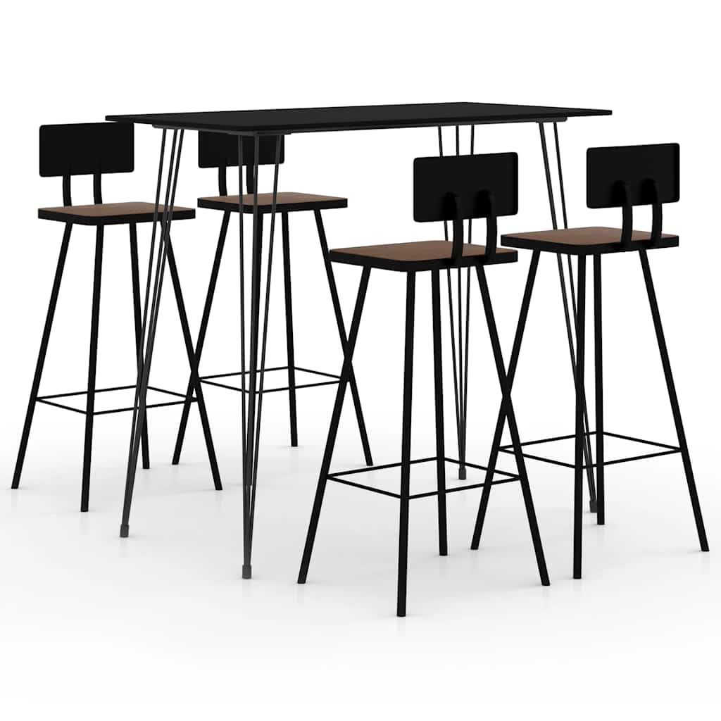 3-tlg. Bar-Set Schwarz