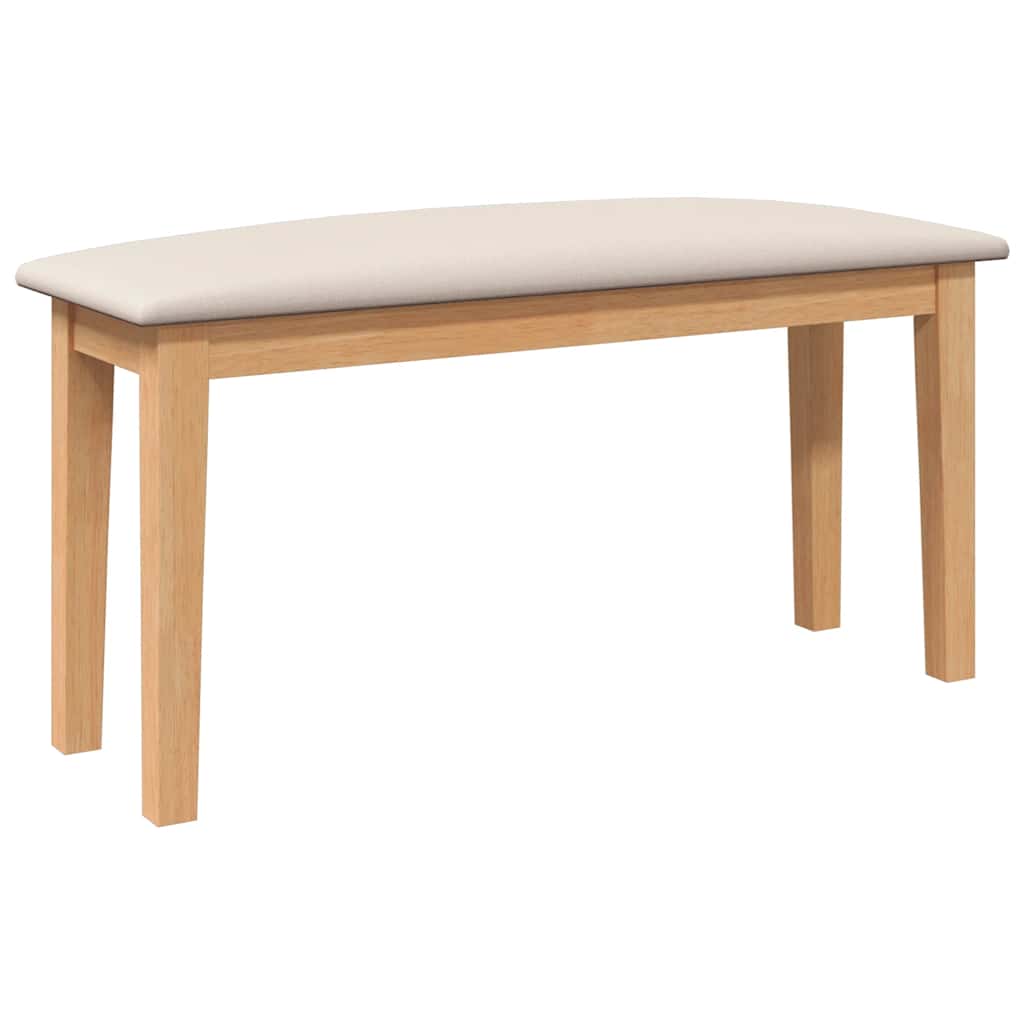 Bank 90 cm Braun Massivholz Gummibaum