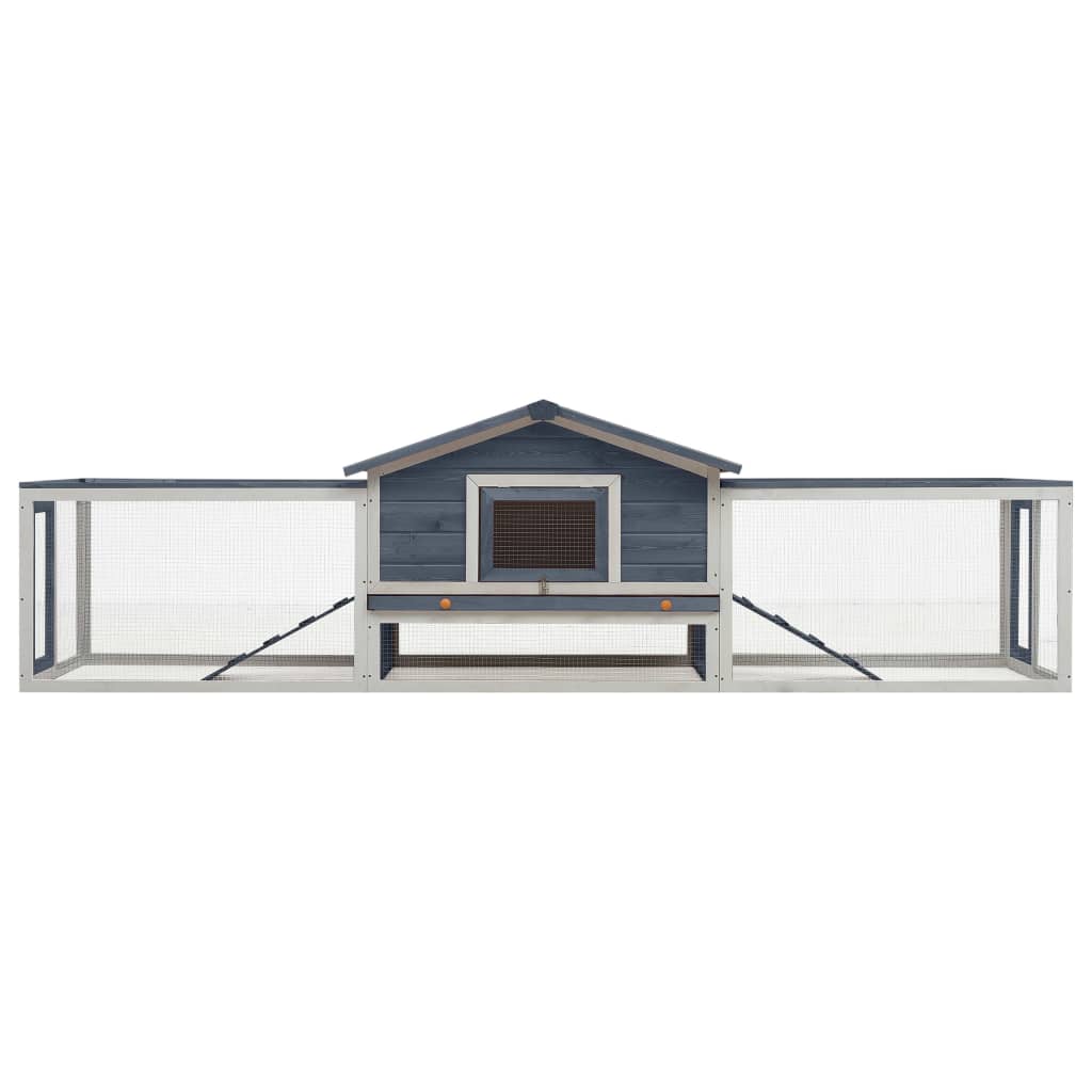 Kaninchenstall 310x70x87 cm Kiefernholz & Tannenholz