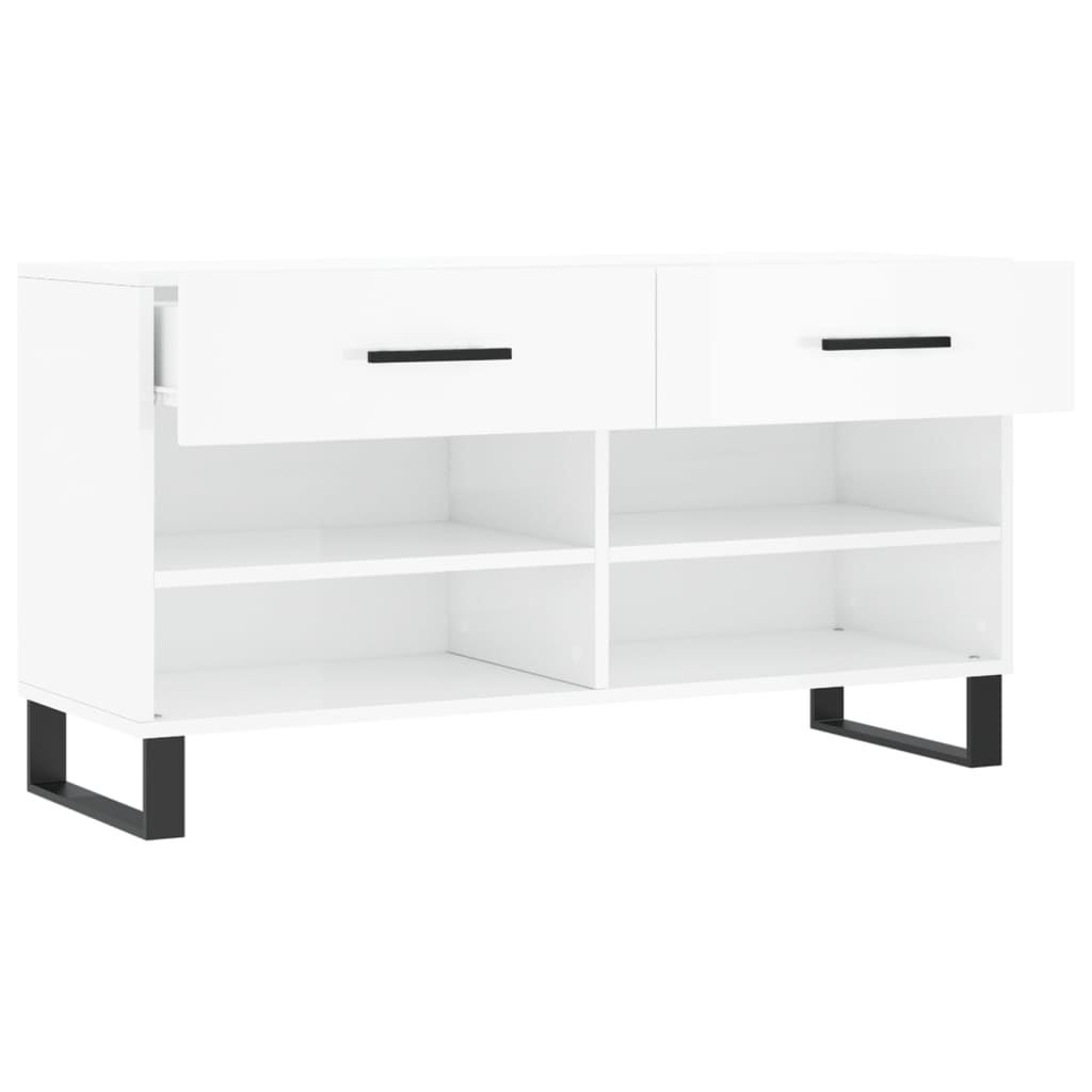 Schuhbank Weiß 102x35x55 cm Holzwerkstoff