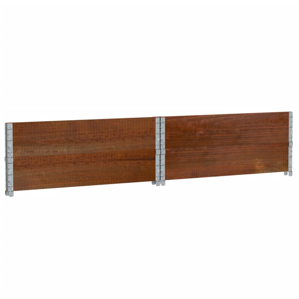 Paletten-Aufsatzrahmen Schwarz 80x60 cm Massivholz Kiefer