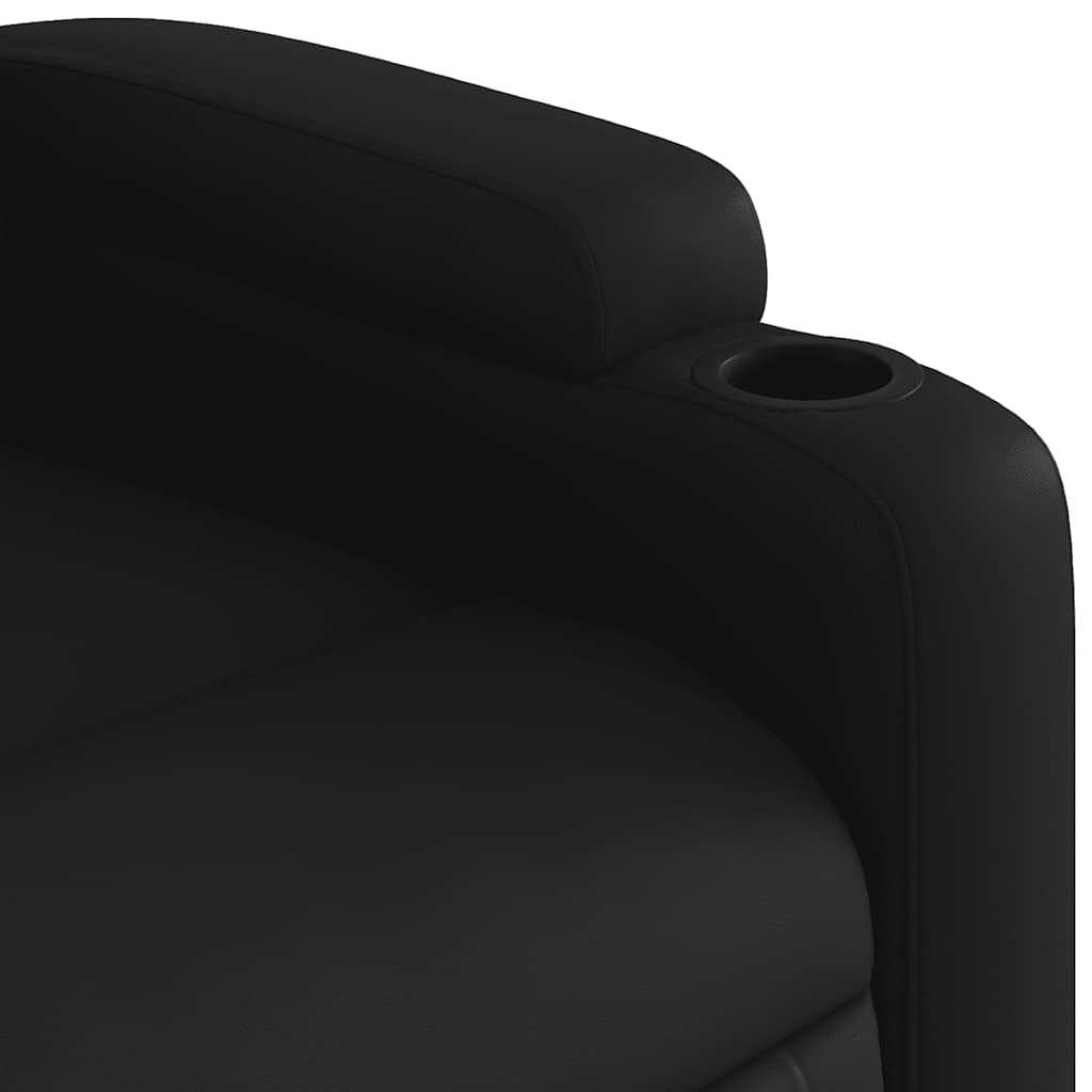 Massage-Relaxsessel, Kunstleder, Schwarz