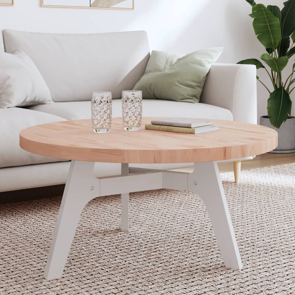 Tischplatte Ø30x1,5 cm Rund Massivholz Buche