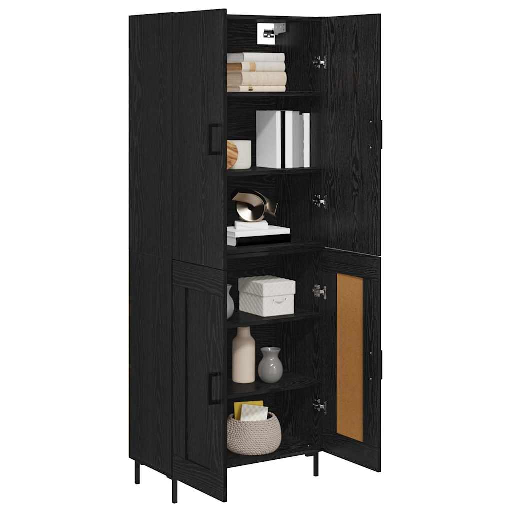 Highboard Betongrau 69,5x34x180 cm Holzwerkstoff
