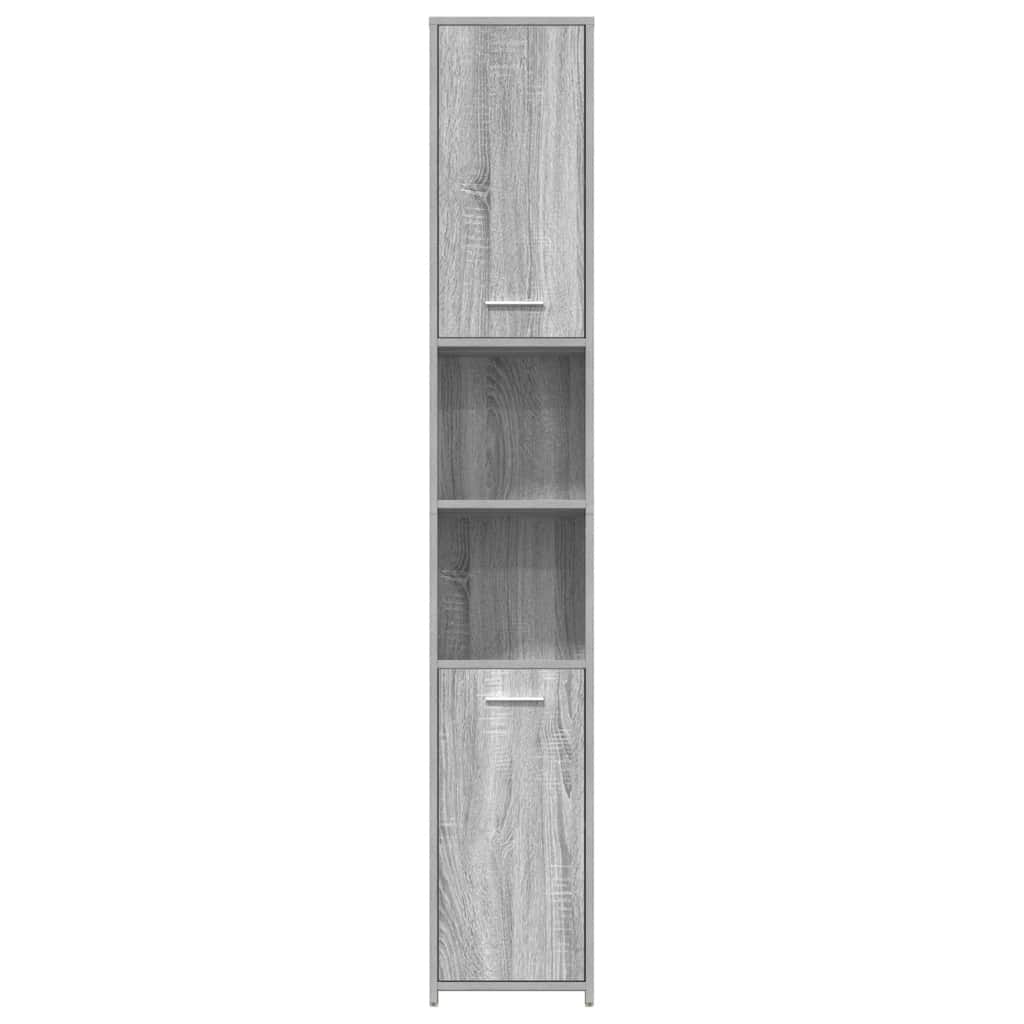 Badezimmerschrank Weiß 30x30x183,5 cm Holzwerkstoff