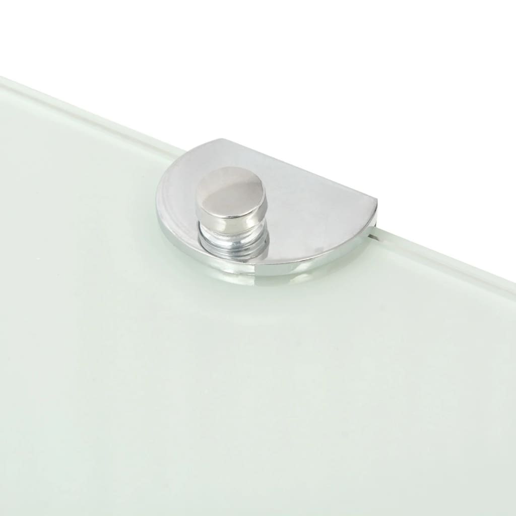 Eckablage mit Verchromten Halterungen Glas Transparent 25x25 cm