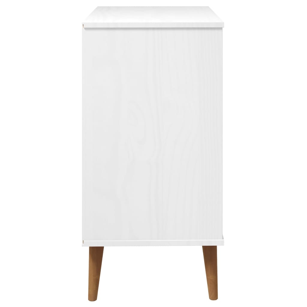Schubladenschrank MOLDE Braun 80x40x80 cm Massivholz Kiefer