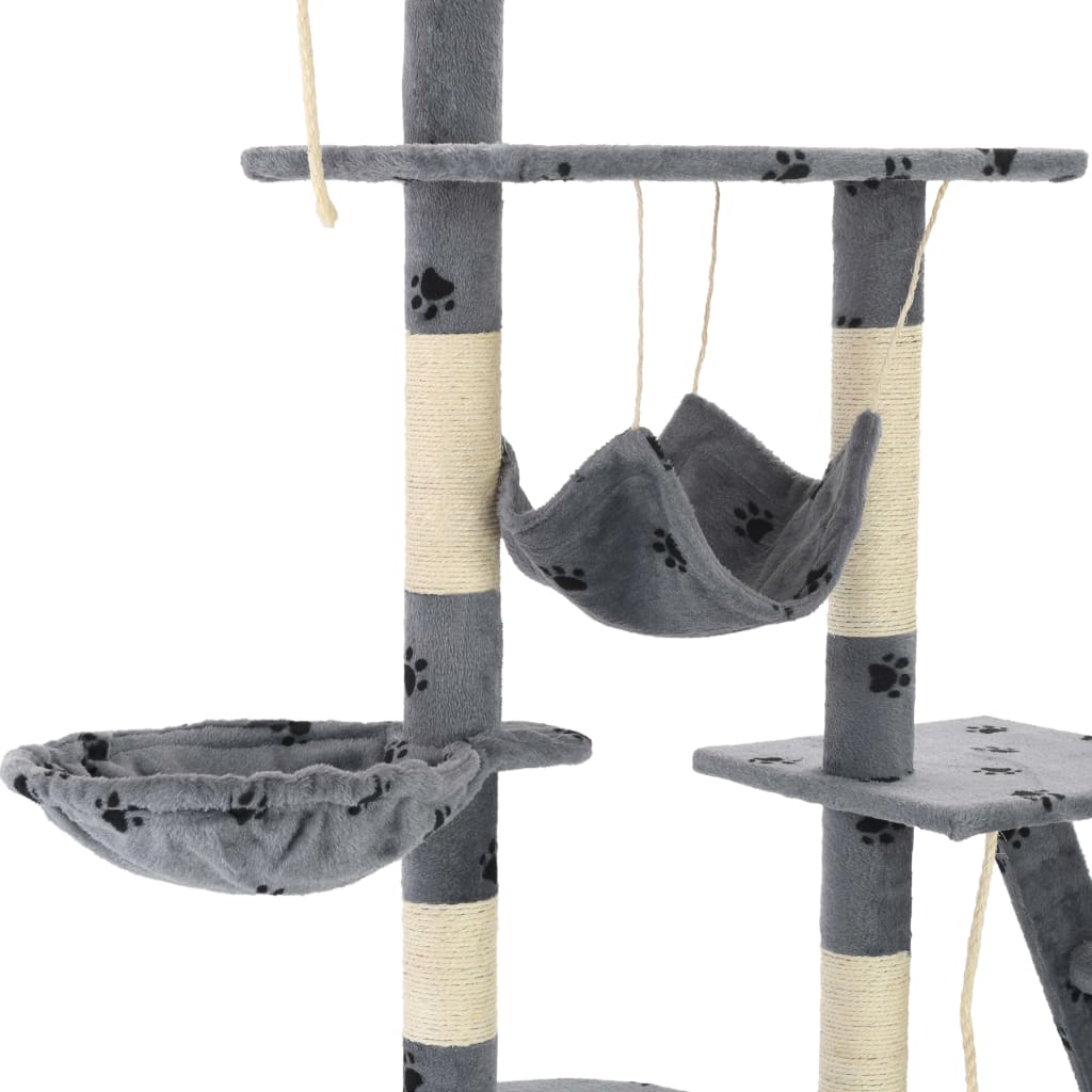 Katzen-Kratzbaum mit Sisal-Kratzsäulen 230 - 250 cm Beige