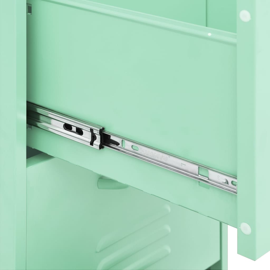 Beistellschrank Olivgrün 42,5x35x101,5 cm Stahl