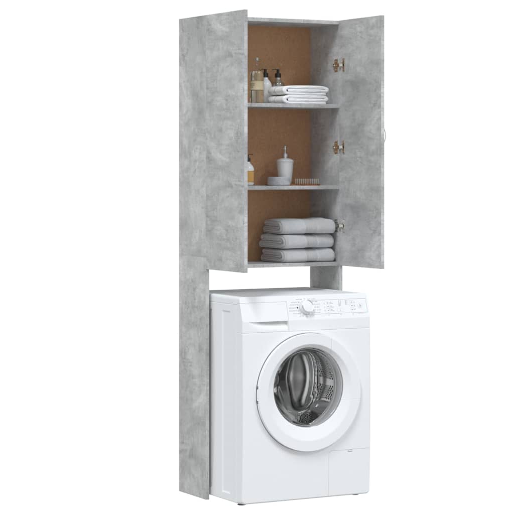 Waschmaschinenschrank Weiß 64x25,5x190 cm