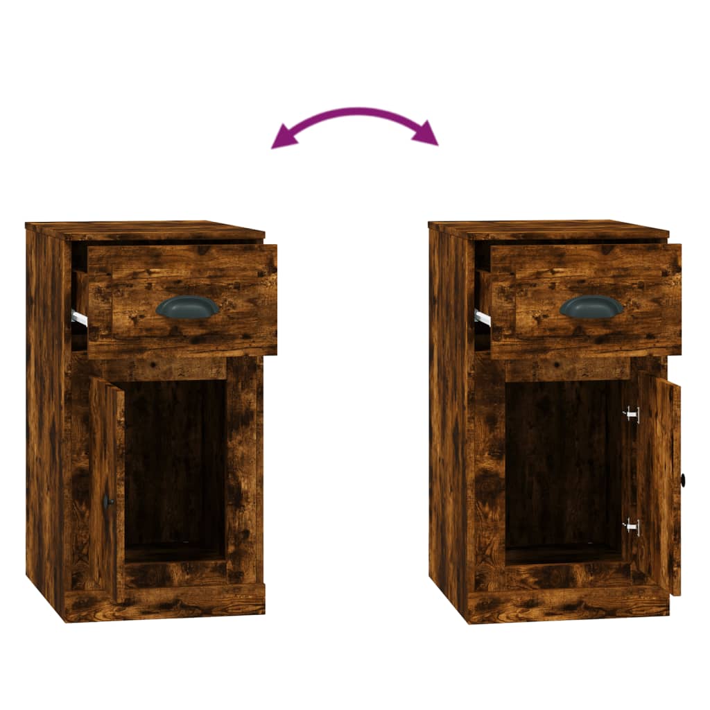 Beistellschrank mit Schublade Weiß 40x50x75 cm Holzwerkstoff